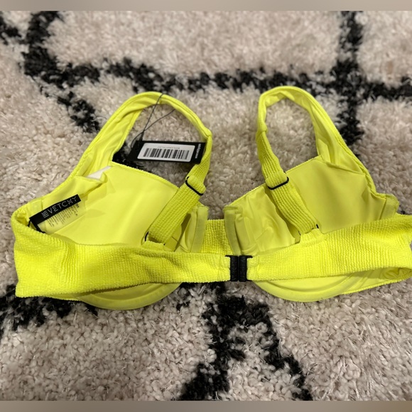 NWT VETCHY LAGUNA BIKINI TOP NEON YELLOW SMALL 34DD - Picture 6 of 8